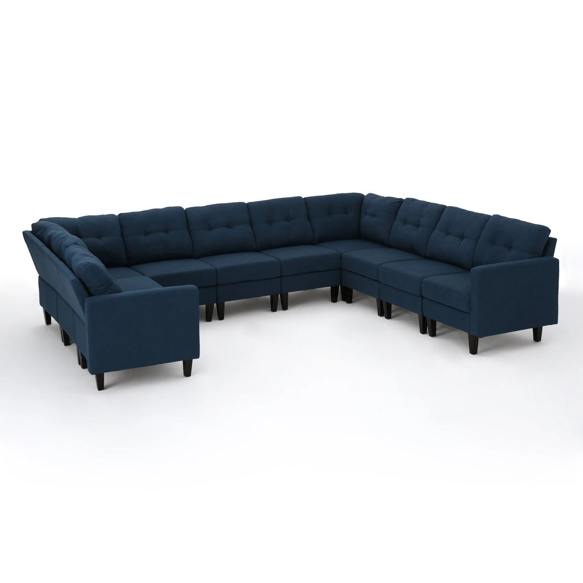 10 Piece Fabric Sectional Sofa O64783