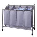 Rolling 4-Bag Laundry Sorter Cart with Wheels H797441