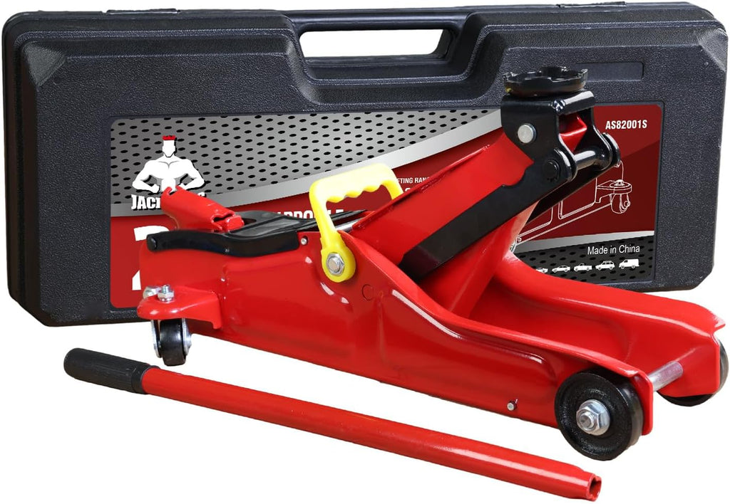Hydraulic Floor Jack 2 Ton 4,400 Lbs Low Profile Red I34413