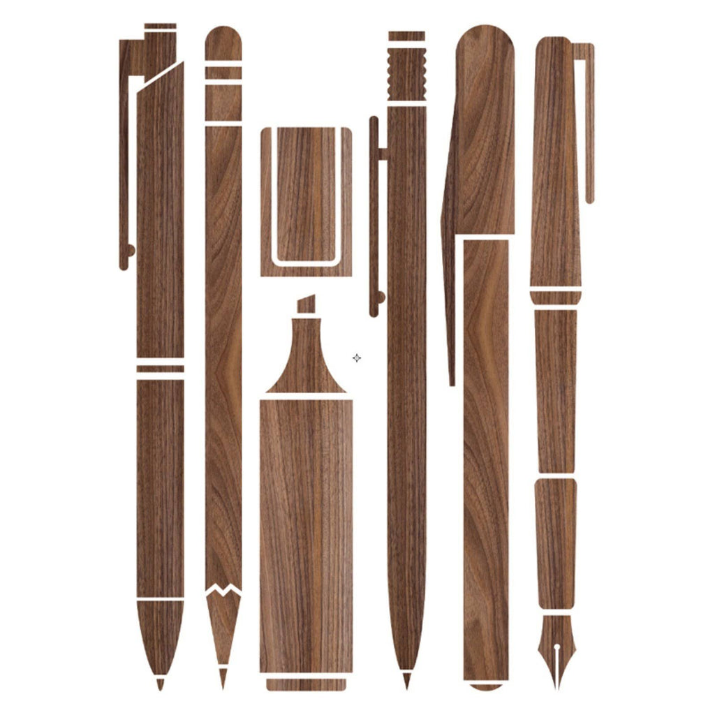 Wooden Pen Collection Wall Decal V35814