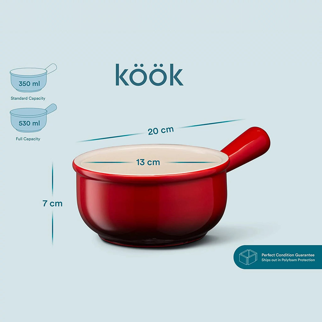 Ceramic Soup Crock Bowls 4-Piece Set L363