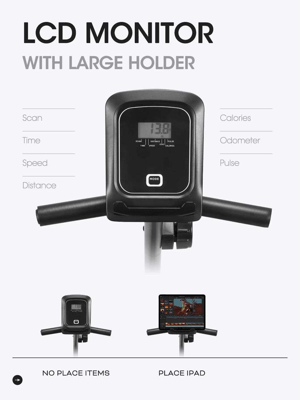 Recumbent Exercise Bike with Tablet Holder X546