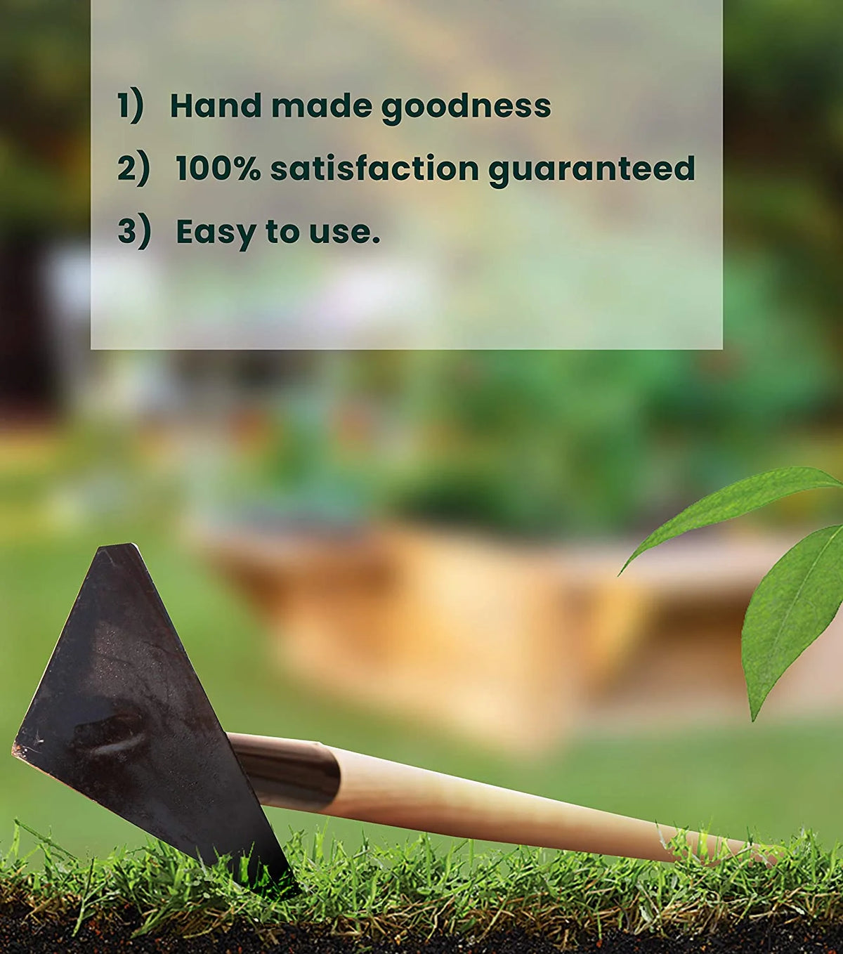 Tempered Steel 60-inch Wooden Handle Hoe M421116