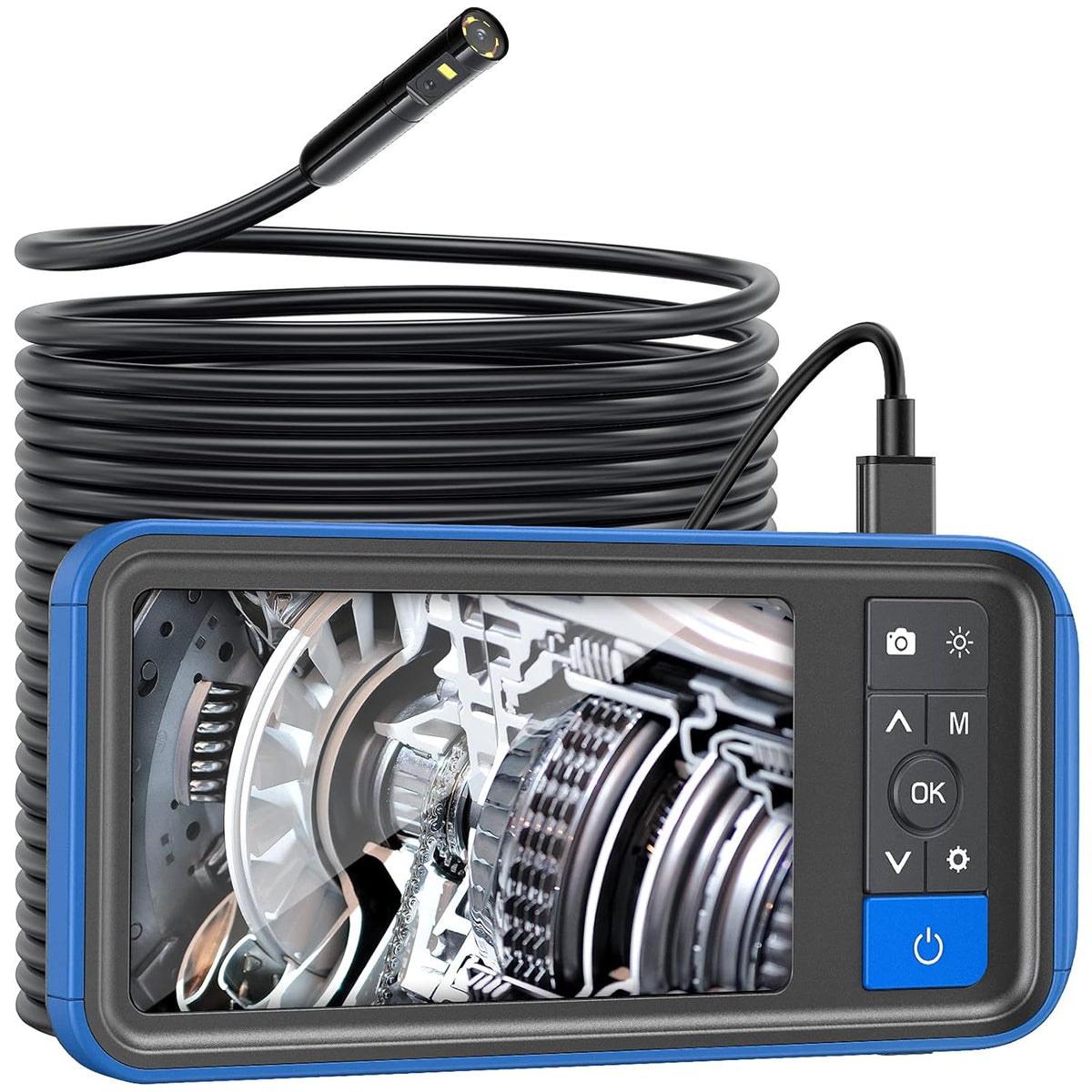 50FT Dual Lens Sewer Inspection Camera with 4.5'' Screen L1240