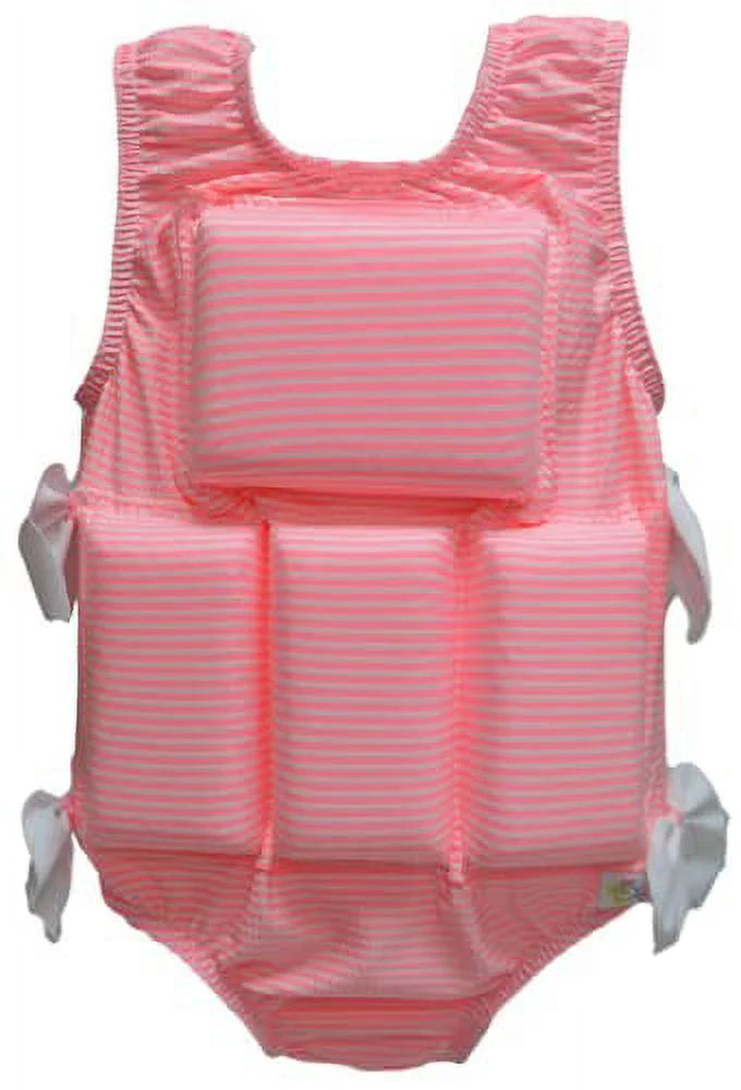 Pastel Paint Splatter Girl's Swimwear Flotation Life Vest Swimsuit F2036