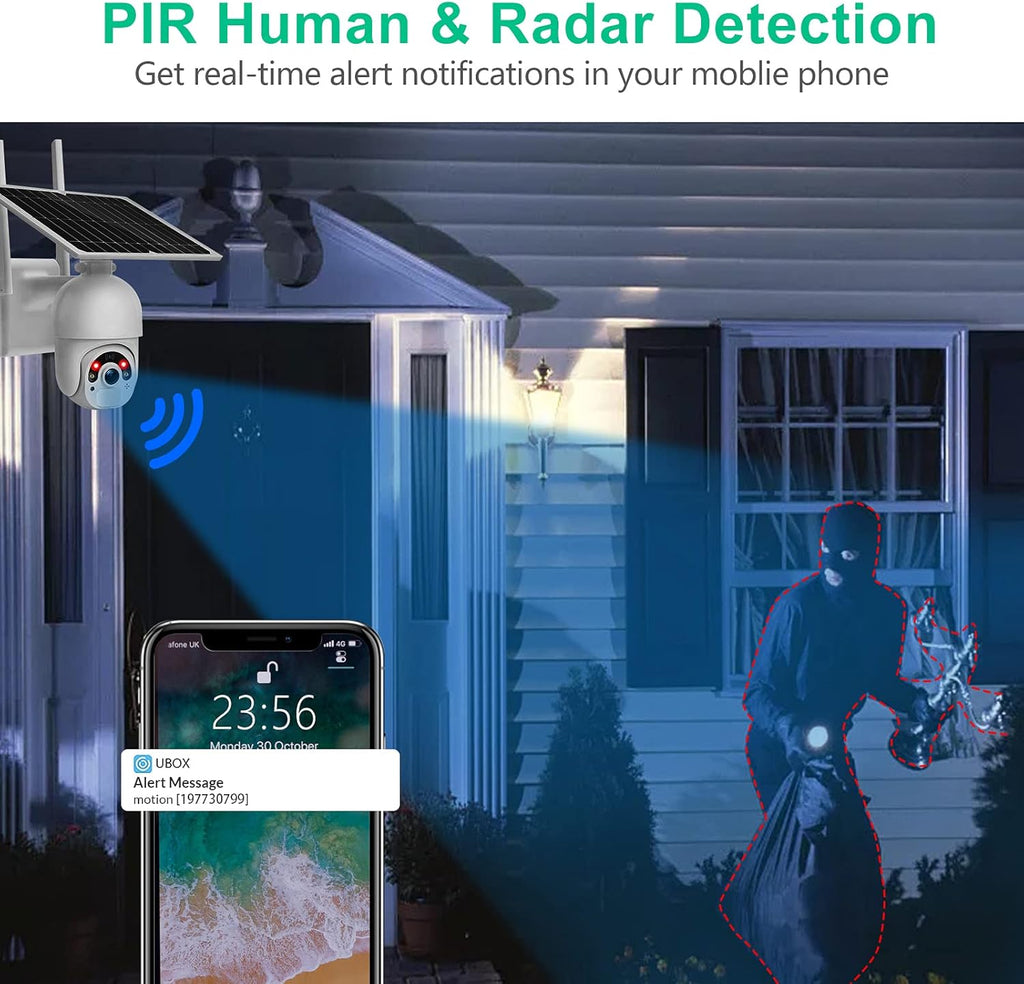 Wireless Solar Security Camera with 1080P Night Vision H625