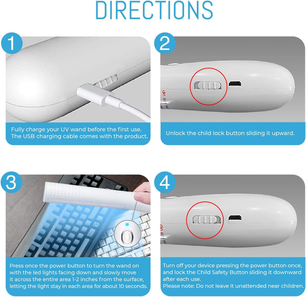 UV-C Light Sanitizer Wand Z175