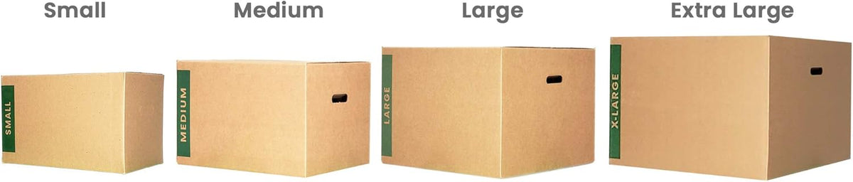 Medium Moving Boxes with Handles Pack of 10 – 18"x14"x12" T469986