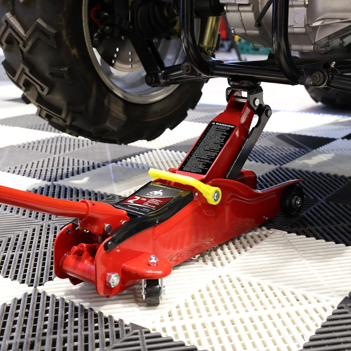 Hydraulic Floor Jack 2 Ton 4,400 Lbs Low Profile Red I34413