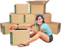 Medium Moving Boxes with Handles Pack of 10 – 18"x14"x12" T469986