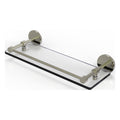 Polished Nickel Tempered Glass Shelf with Gallery Rail V744