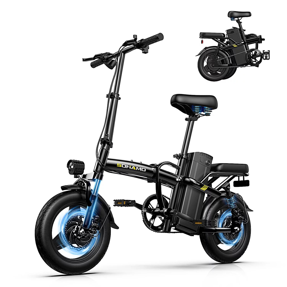 Electric Bike with 400W Motor 48V 13Ah Removable Battery Folding M33522
