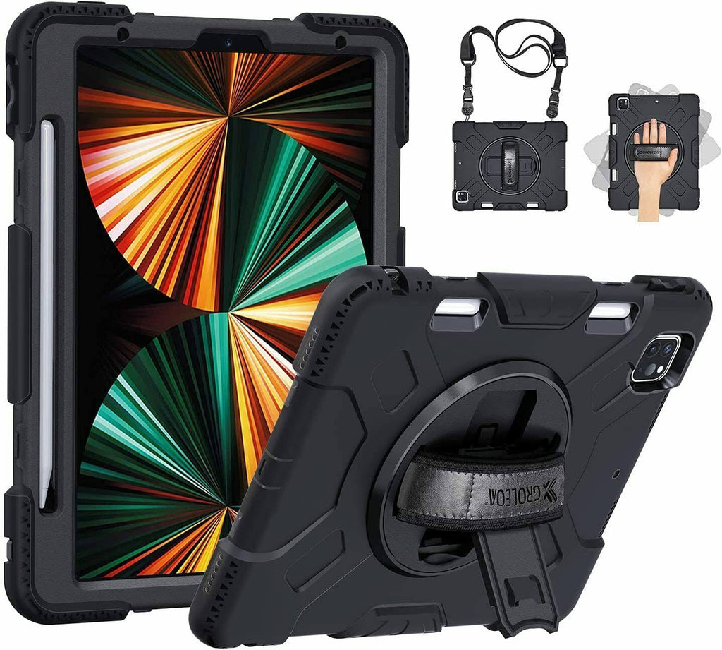 iPad Pro 12.9 Case with Pencil Holder Black I4726
