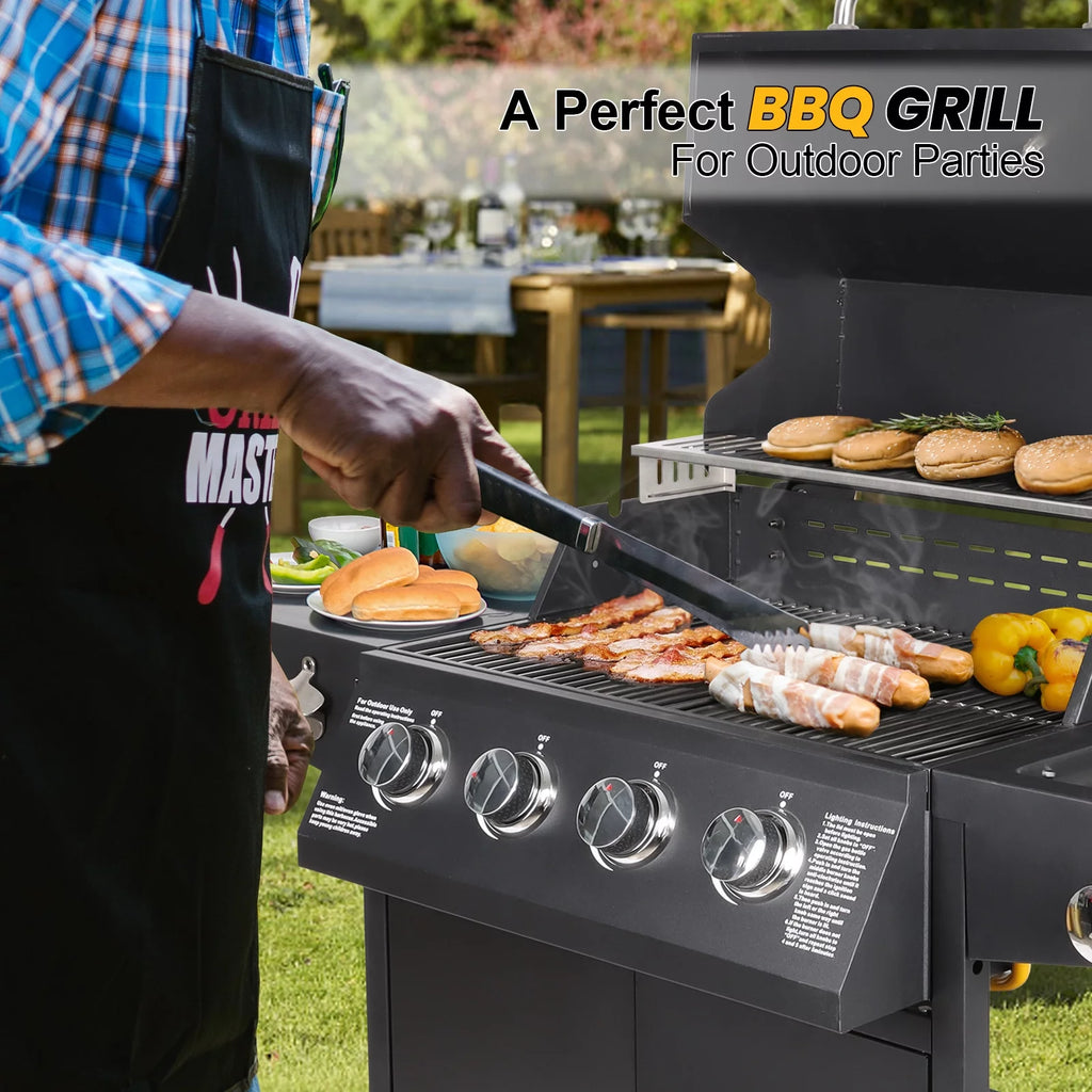 4-Burner Propane Gas Grill with Side Burner G688
