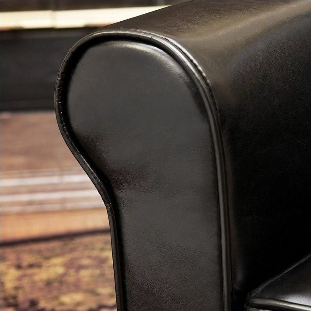 Black Leather Club Chair I846140