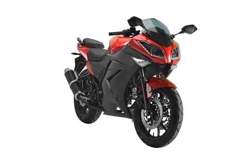125cc Motorcycle with Manual Transmission Street Gas Bike 17 inches Wheels Red B234