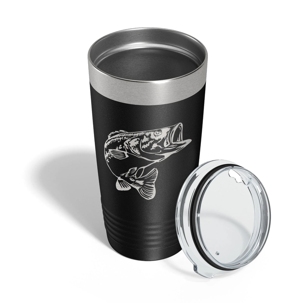 20 oz Insulated Black Travel Mug P7422