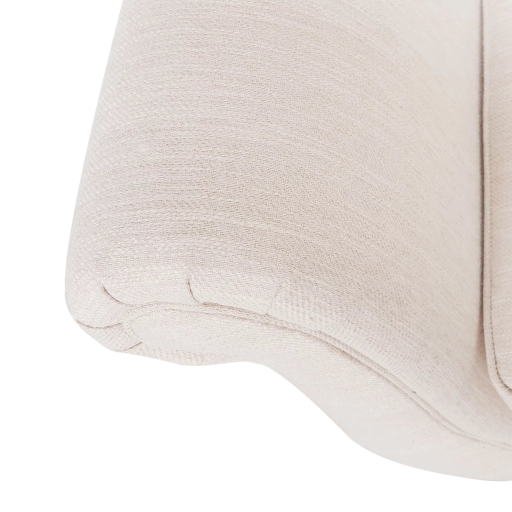 Beige Fabric Chaise Lounge With Bolster Pillow F426