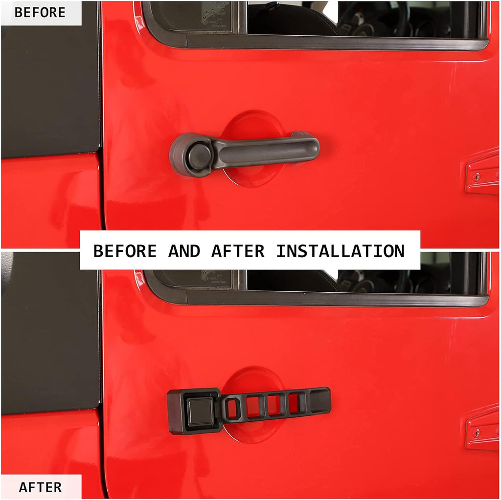 Mechanical Hollow Shape Handle Replacement Part for Jeep Wrangler JK JKU 2007-2018 (5 Handle /Set) Pack of 2 H350357