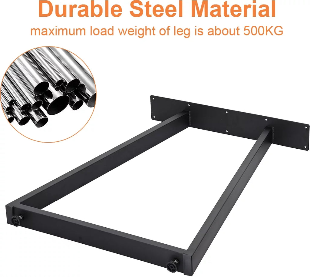 Metal Table Legs 28" Trapezoid Heavy Duty Set of 2 A3401