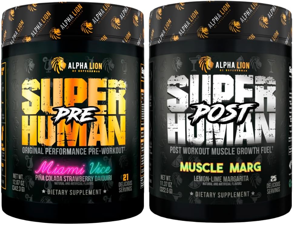 Superhuman Pre Workout Powder & Post Workout Recovery Bundle J269642