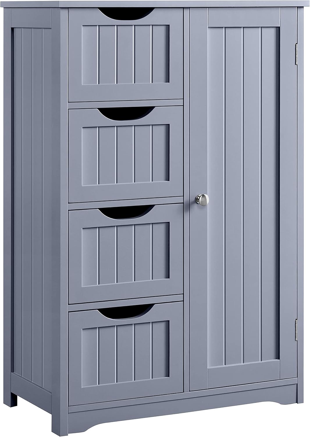 Gray 4 Drawer Bathroom Floor Cabinet J21679