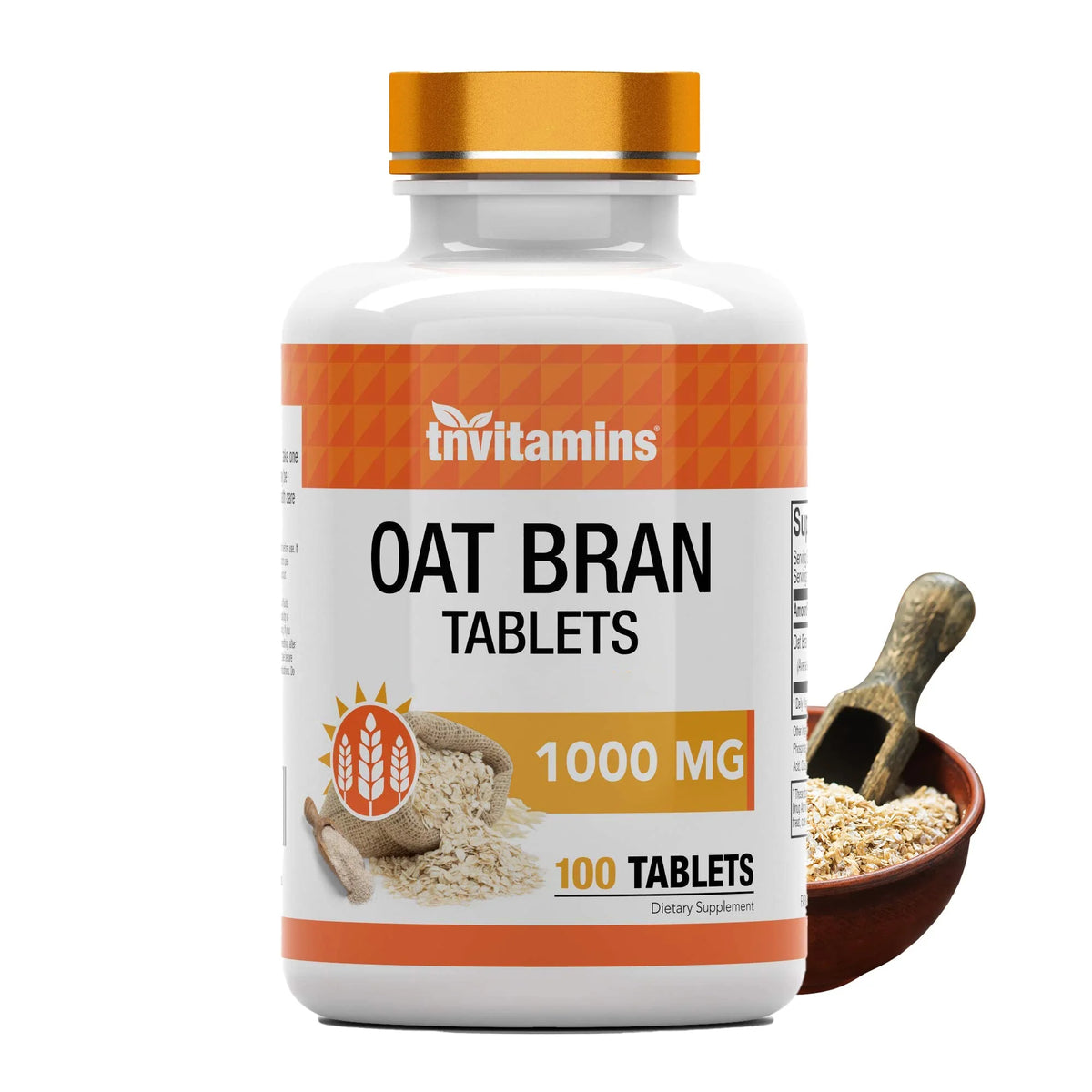 Oat Bran 1,000 MG Tablets Soluble Dietary Fiber Supplement A7380