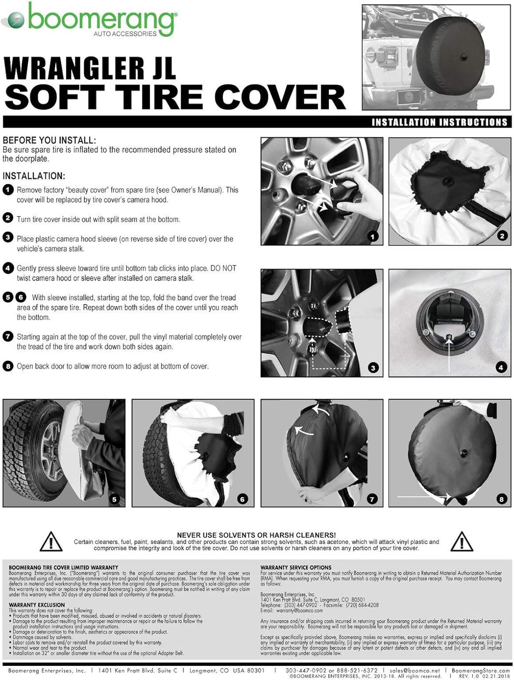 Soft JL Tire Cover with Back-up Camera C663594