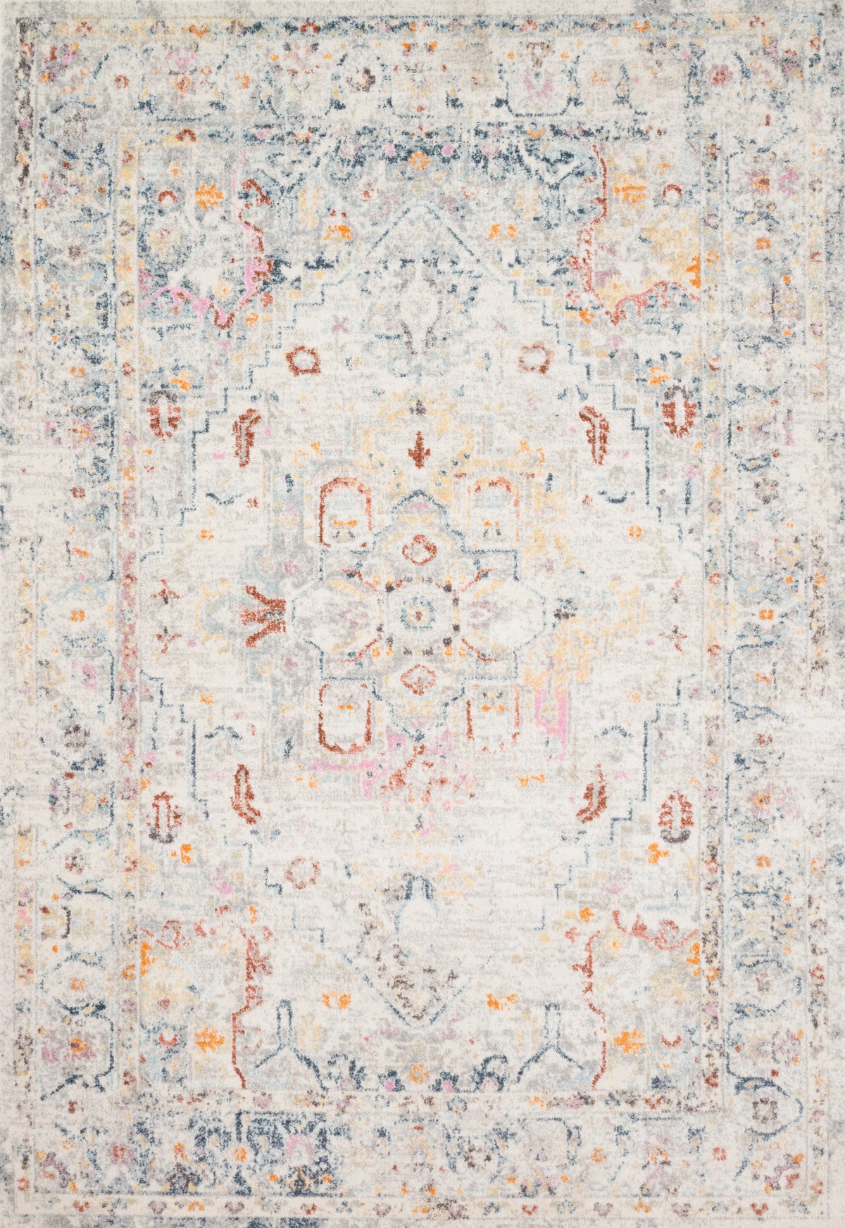 Lt Grey Multi Rug Y55490