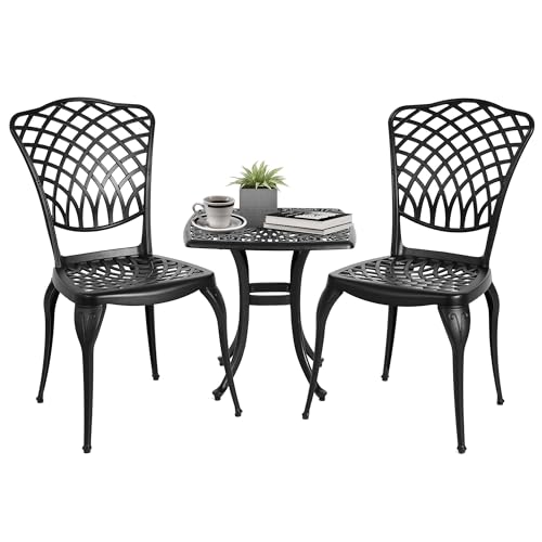 Bistro Table and Chairs Set of 2 Cast Aluminum I791