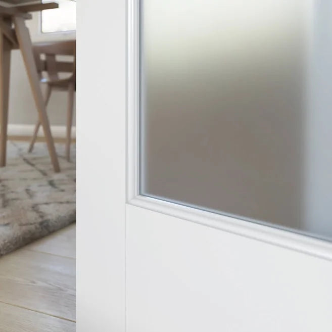 Frosted Glass Solid Wood Core French Interior Door Slab K677