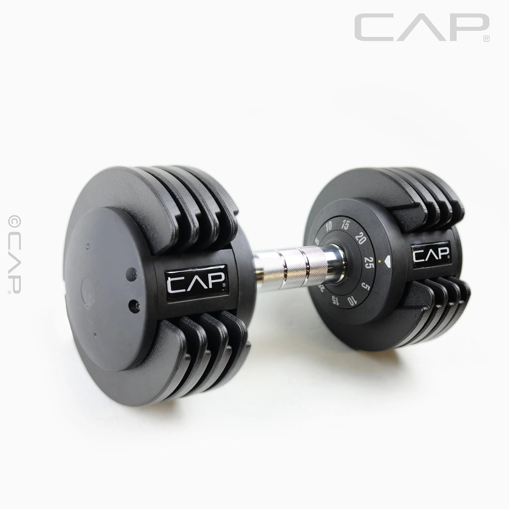 25 lb Adjustable Dumbbell Set, Pair, Black J339412
