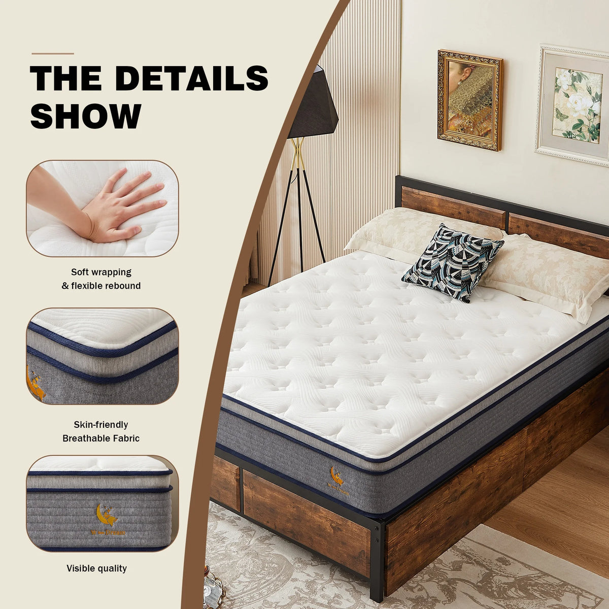 Queen Size Breathable Mattress W57664