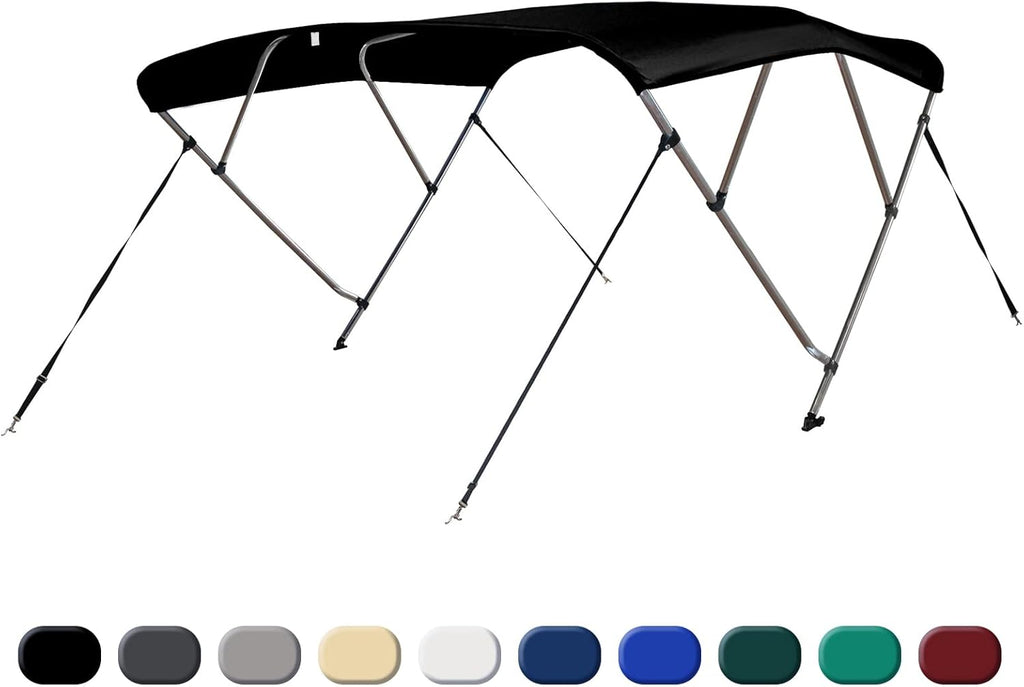Green 4 Bow Bimini Top Cover with Aluminum Frame T977