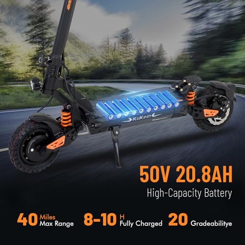 40 Mph 40 Miles 20.8Ah 10'' Off-Road Tire Foldable Electric Scooter T87392