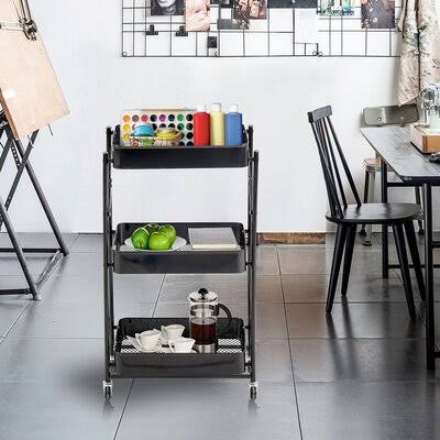 Black Kitchen Cart C403