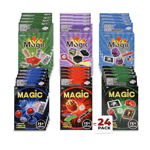 24 Packs Magic Trick Set with Over 15 Tricks Each W237152