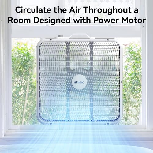 20 Inch 3-Speed White Box Fan (2 Pack) Z241986