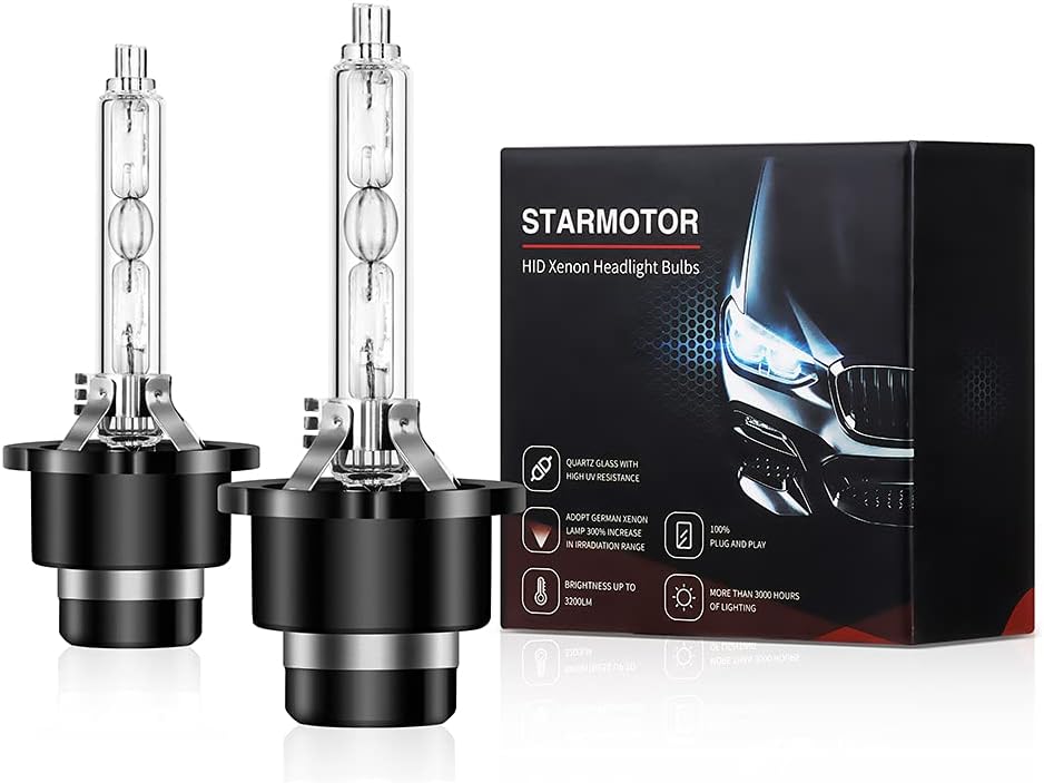 Xenon Headlight Bulbs 25W 6000K Diamond White 12V Pack of 2 V86773