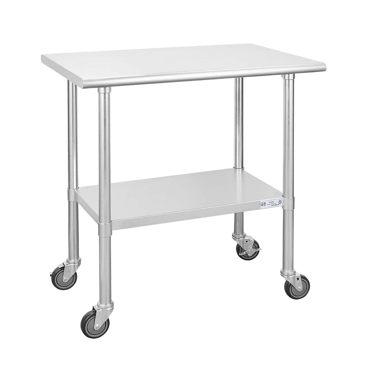 Stainless Steel Table 30 x 48 Inches with Caster Wheels J2690