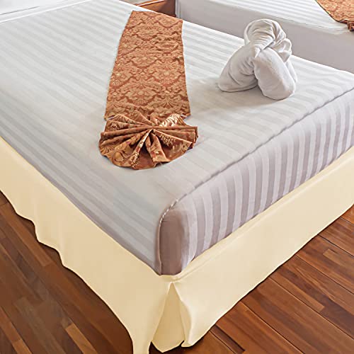 Light Blue King 15 Inch Drop Brushed Microfiber Bed Skirt H508