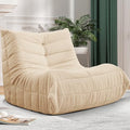 Black Plush Bean Bag Chair with Memory Foam J418