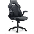 Black and Gray Bonded Leather Gaming Chair J275836