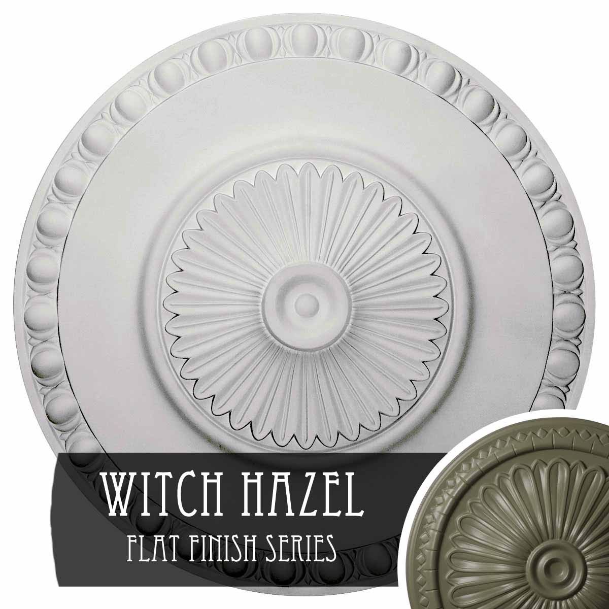 23 1/2x22OD x 3 1/4x22P Hand-Painted Ceiling Medallion N4003
