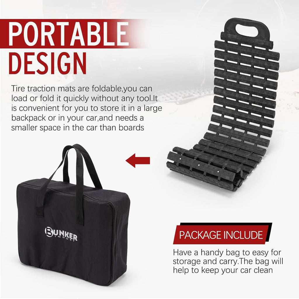Tire Traction Mats 2 Pack with Bag Gloves L97545
