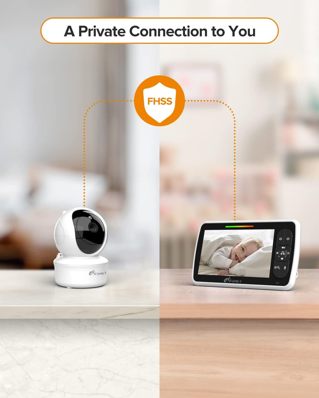 5” Video Baby Monitor with Camera and Audio Y726