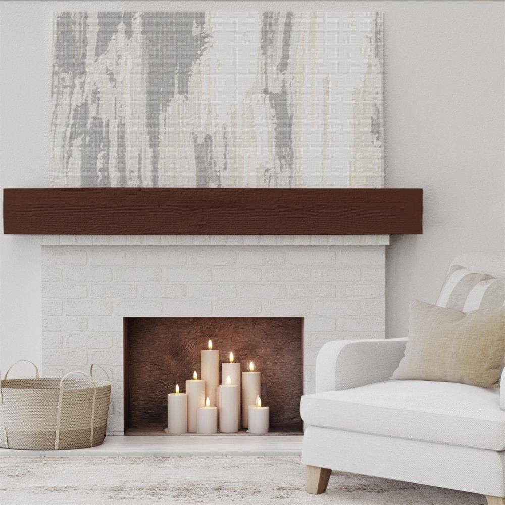 Rough Sawn Faux Wood Fireplace Mantel U375