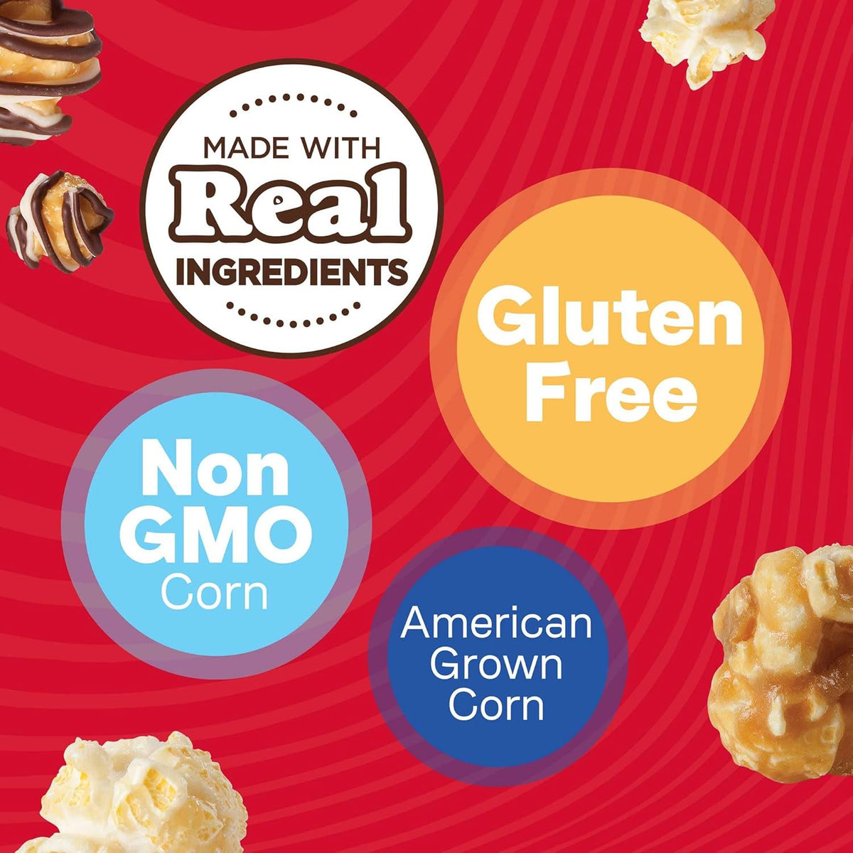 12 Cone Variety Gourmet Popcorn Snack Packs D2100