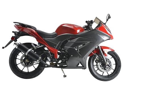 125cc Motorcycle with Manual Transmission Street Gas Bike 17 inches Wheels Red B234