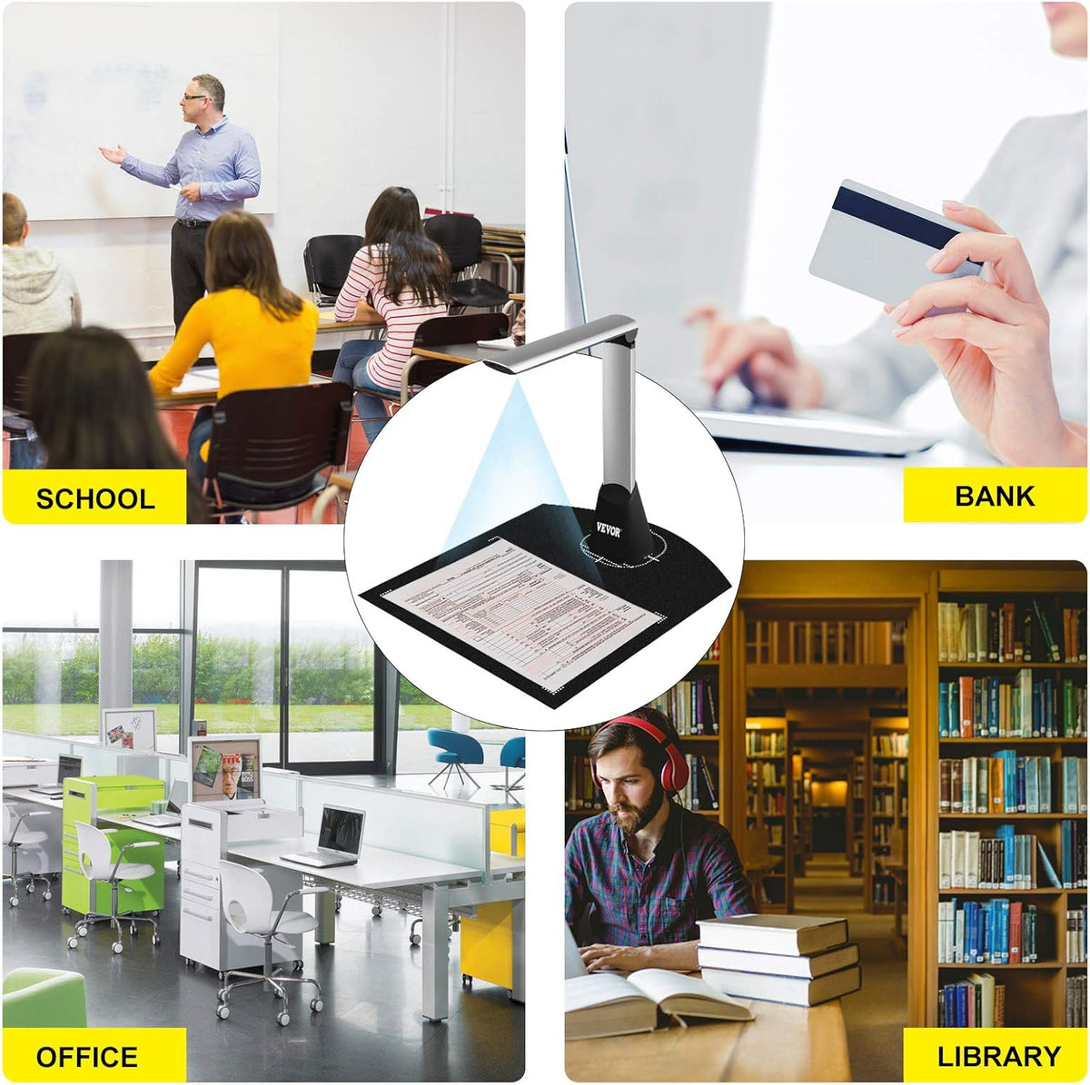 A3/A4 Portable Document Scanner with OCR S373